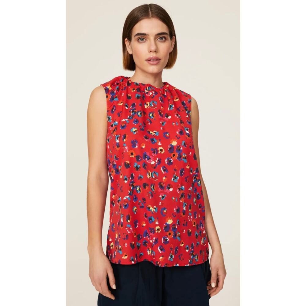 Jason Wu Red Leopard Print Tank Top 2 - image 1